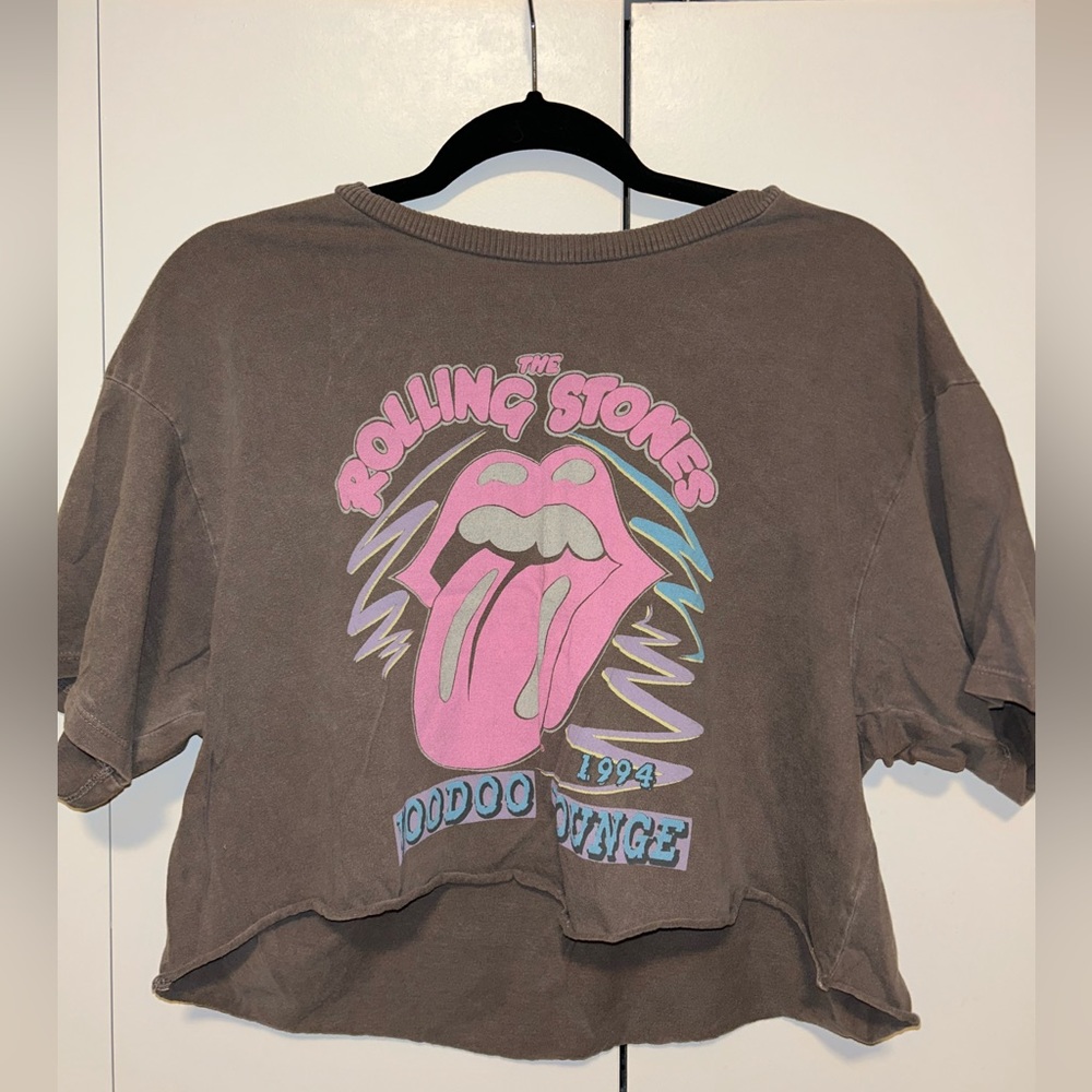 rolling stones cropped tee